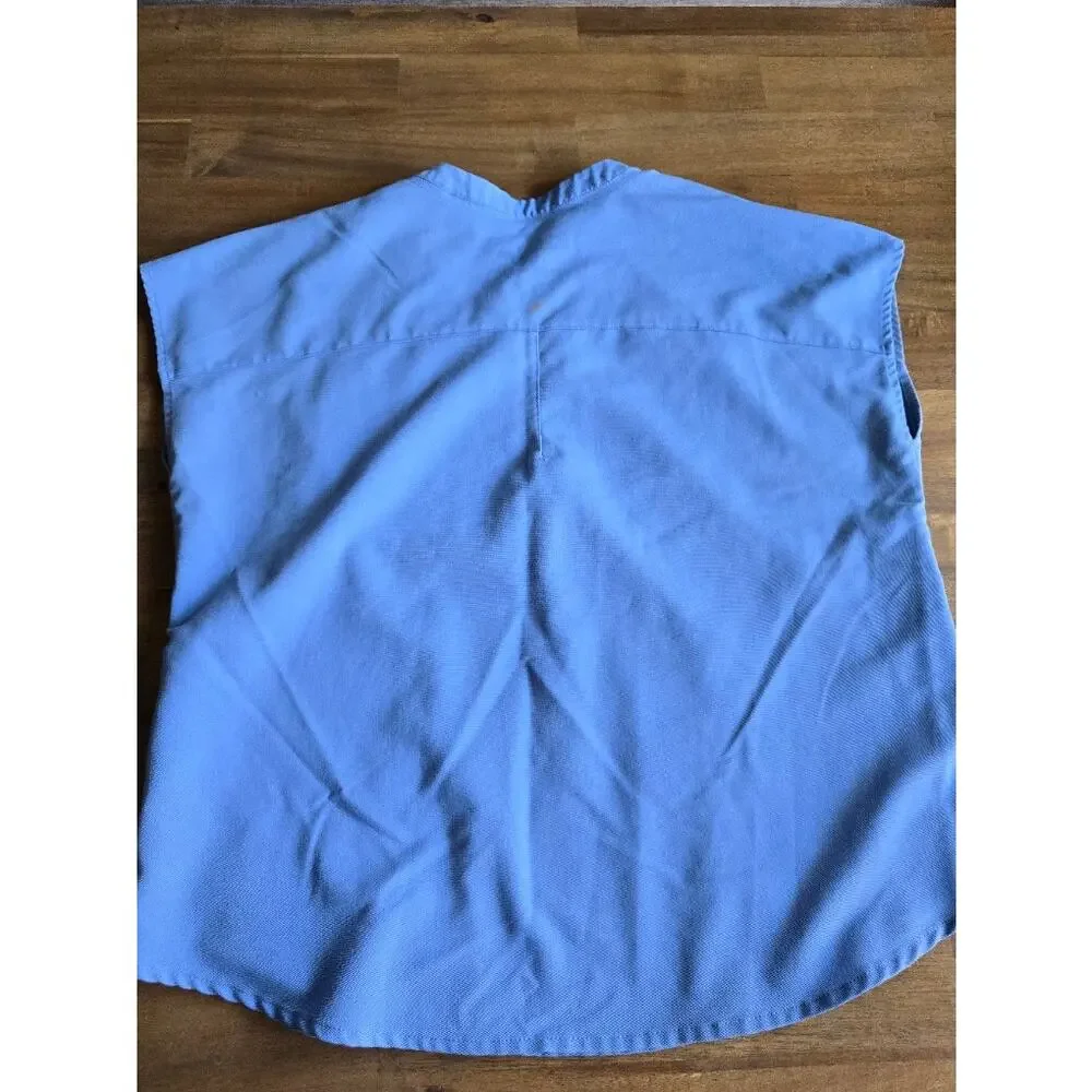 Fabletics Women's Scrub Top Medium Ceil Blue